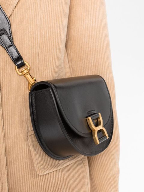Chloé mini Marcie leather shoulder bag - Black