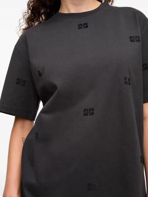 GANNI logo-embellished T-shirt - Black