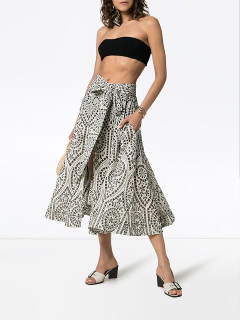 Hunza G Osiris bandeau high waisted frill bikini - Black