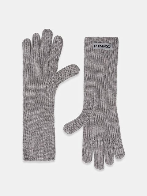 Pinko rękawiczki z dodatkiem wełny damskie kolor szary 105997 A2Z4 - zdjęcie produktu nr 1