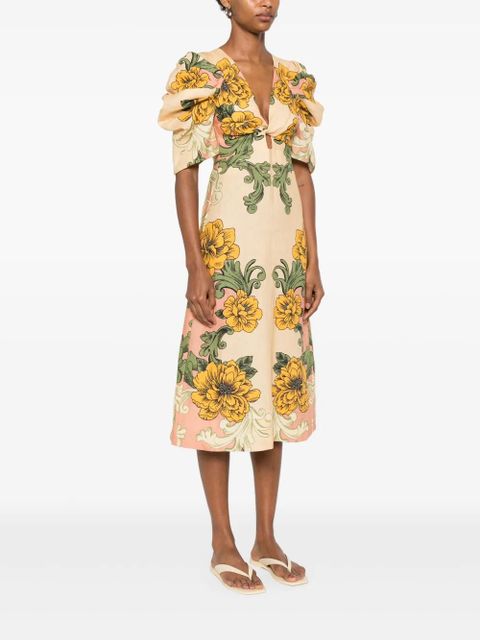 FARM Rio floral-print dress - Neutrals