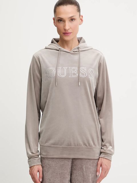 Guess bluza COUTURE damska kolor beżowy z kapturem z aplikacją V4RQ25 K0232 - zdjęcie produktu nr 1