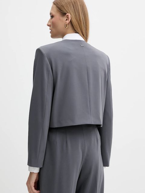 Armani Exchange marynarka kolor szary jednorzędowa gładka XW000656 AF16145