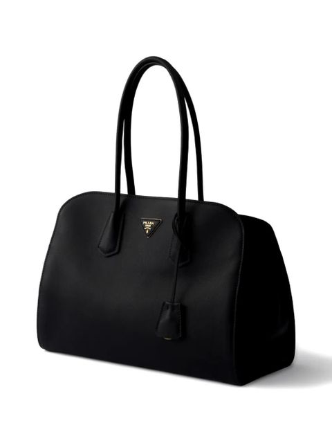 Prada large leather tote bag - Black - zdjęcie produktu nr 1
