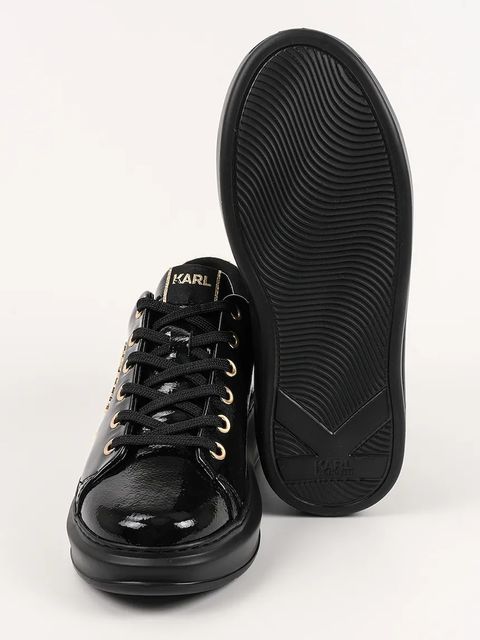 Karl Lagerfeld sneakersy skórzane KAPRI damskie kolor czarny KL62539J