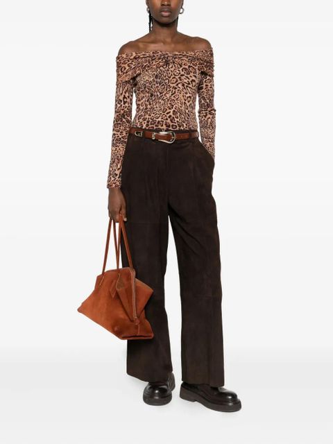 TWINSET leopard-print off-shoulder sweater - Brown - zdjęcie produktu nr 2