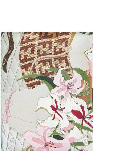FENDI floral-print silk foulard - Neutrals - zdjęcie produktu nr 2