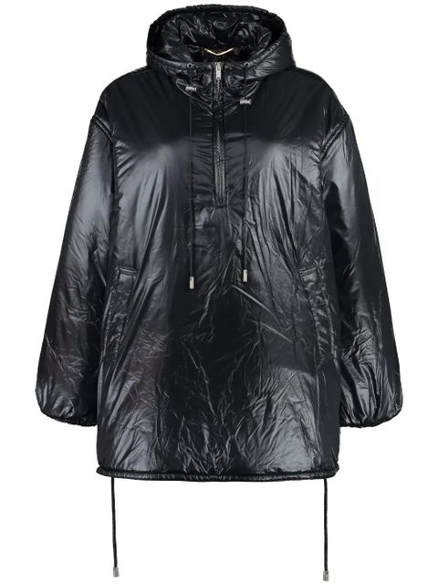 Saint Laurent Cassandre padded hooded jacket - Black - zdjęcie produktu nr 1