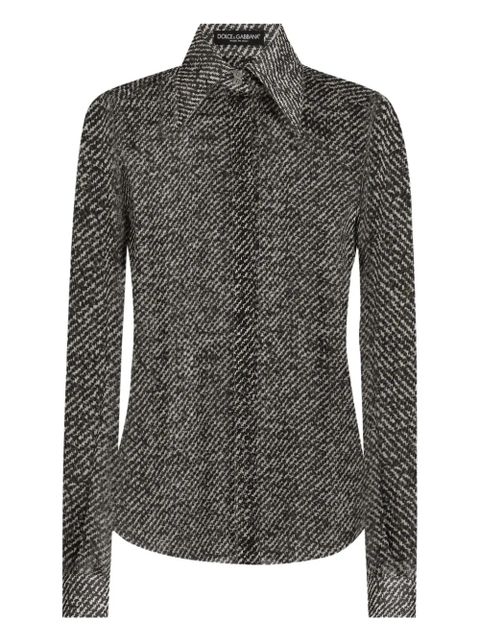 Dolce & Gabbana diagonal-stripe shirt - Black - zdjęcie produktu nr 1