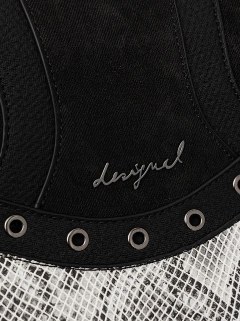 Desigual torebka SNAKE PATCH BERGAMO kolor czarny 25WAXP29