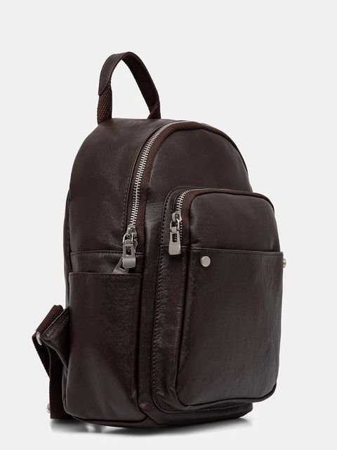 Answear.LAB plecak skórzany damski kolor brązowy mały gładki - zdjęcie produktu nr 2