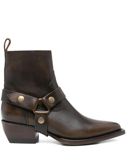 Golden Goose 40mm leather ankle-strap boots - Brown - zdjęcie produktu nr 1