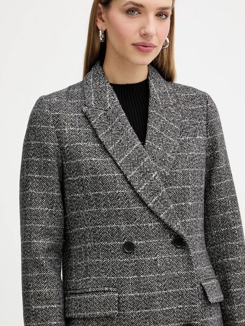 Twinset płaszcz z dodatkiem wełny