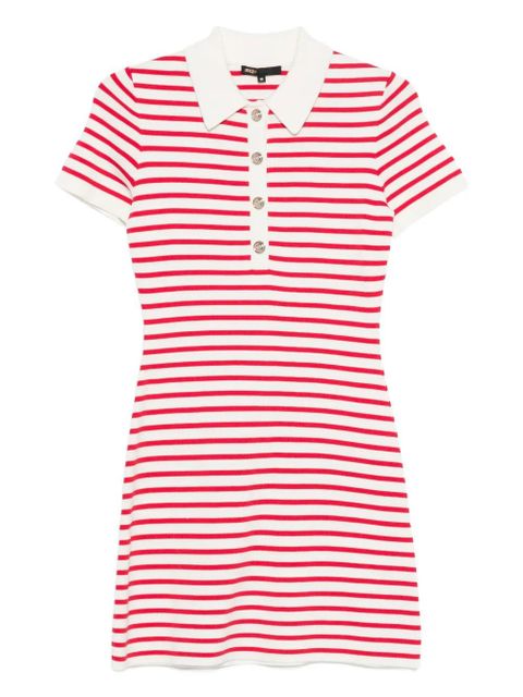Maje striped button knit dress - Red - zdjęcie produktu nr 1