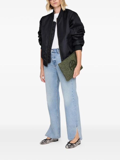 ANINE BING woven logo pouch - Green - zdjęcie produktu nr 2