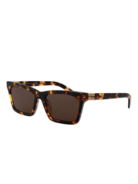 Miu Miu Eyewear square tortoiseshell sunglasses - Brown - zdjęcie produktu nr 2