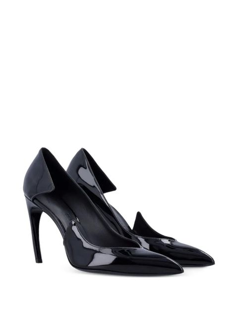 The Attico 95mm Mia patent-leather pointed-toe pumps - Black - zdjęcie produktu nr 2