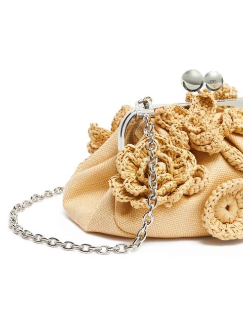 Weekend Max Mara small Comune floral-embellished shoulder bag - Neutrals