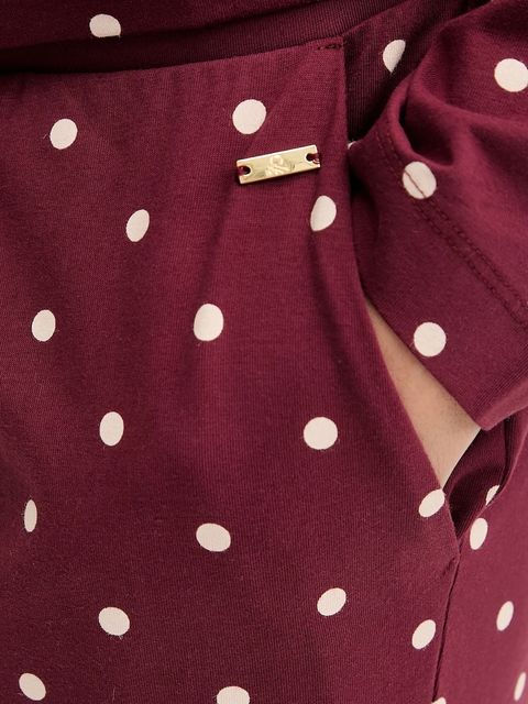 United Colors of Benetton spodnie piżamowe damskie kolor bordowy 3ZMB3F04P