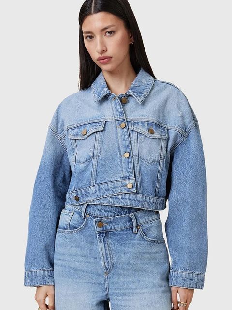 AllSaints kurtka jeansowa AKI CROSSOVER - zdjęcie produktu nr 2