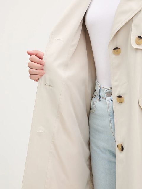 Desigual trencz PLEATED kolor beżowy 25WWEW18