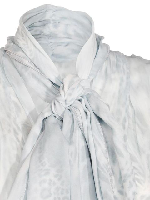 Blumarine printed chiffon dress - Blue