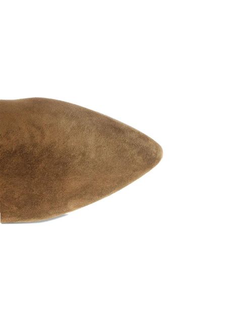 ISABEL MARANT 45mm braided-detail suede boots - Brown - zdjęcie produktu nr 2