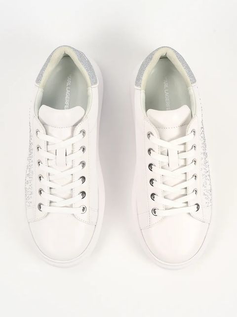 Karl Lagerfeld sneakersy skórzane KAPRI damskie kolor biały KL62556