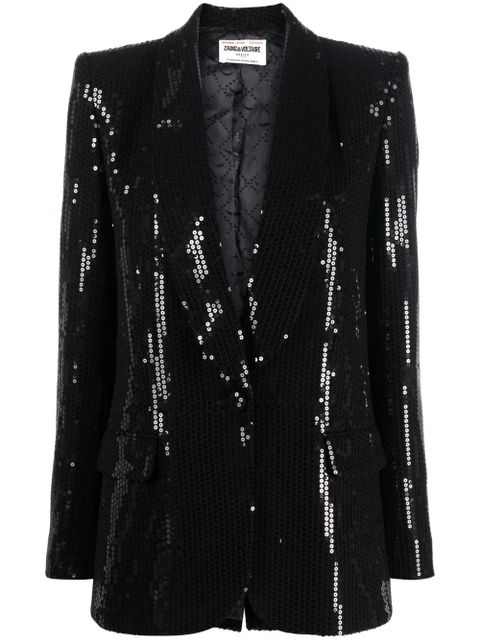 Zadig&Voltaire Vive sequinned blazer - Black - zdjęcie produktu nr 1