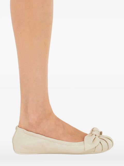 Ferragamo bow-detailing ballet flat - Neutrals