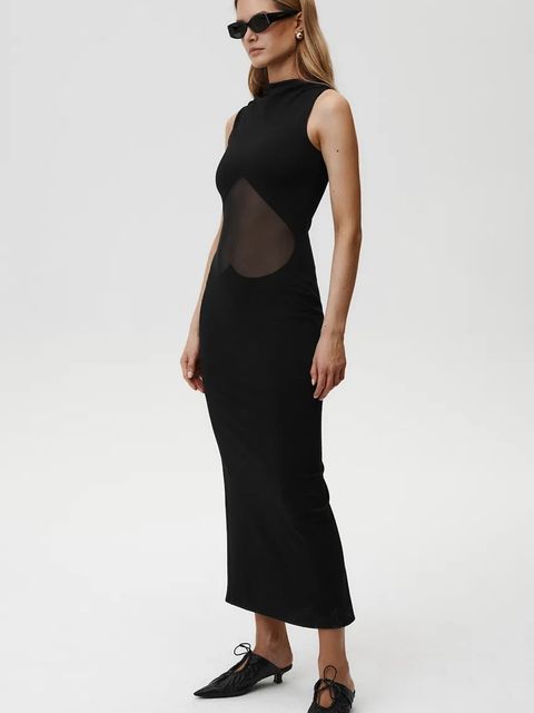 Undress Code sukienka Divine Dress kolor czarny midi dopasowana 886 - zdjęcie produktu nr 2