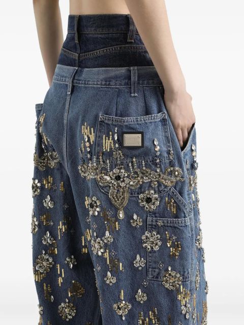 Dolce & Gabbana embellished jeans - Blue