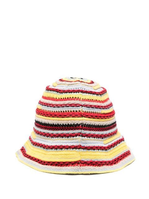 Vivienne Westwood striped logo-embroidery beanie hat - Yellow