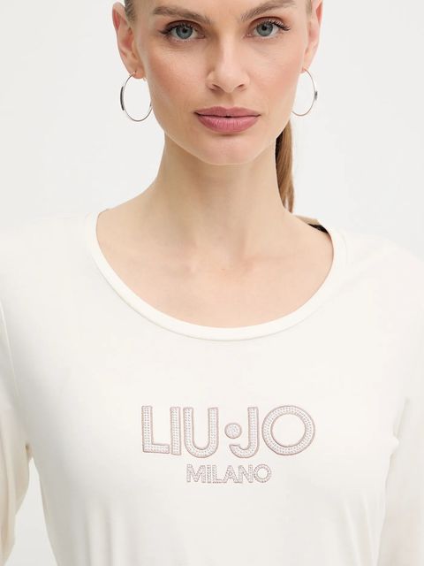 Liu Jo longsleeve kolor beżowy TF5169.JS003