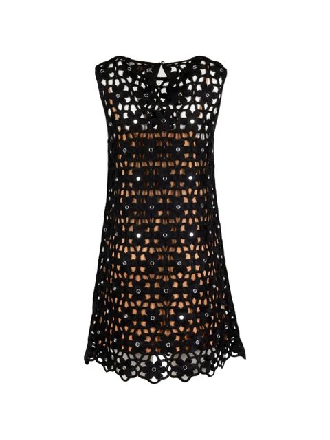 Michael Kors floral-appliqué mini dress - Black - zdjęcie produktu nr 2
