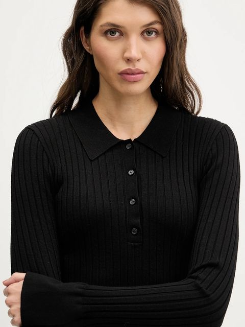 Karl Lagerfeld Jeans longsleeve kolor czarny B1W18026