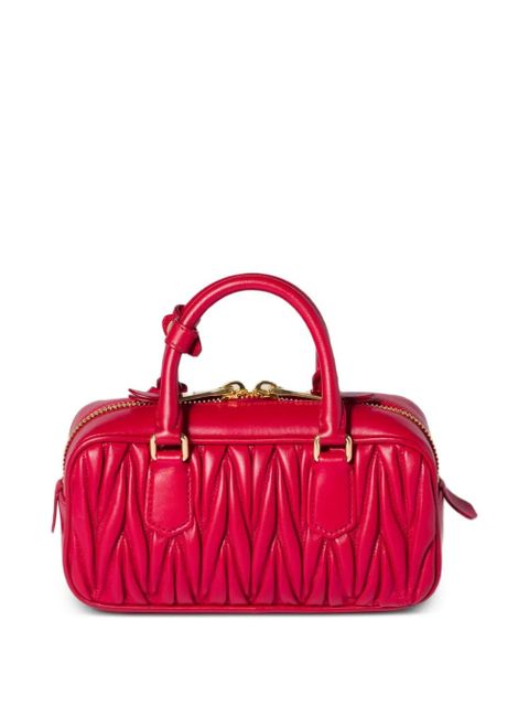Miu Miu Arcadie matelassé nappa leather bag - Pink - zdjęcie produktu nr 2