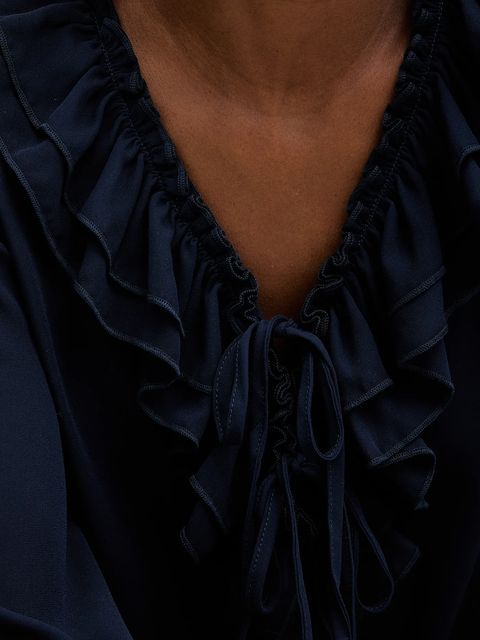 Answear.LAB bluzka damska kolor granatowy gładka