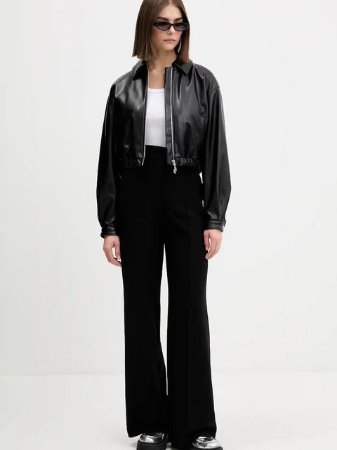 Hugo Blue kurtka kolor czarny przejściowa oversize 50553053