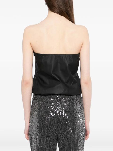 Alexander Wang leather strapless top - Black