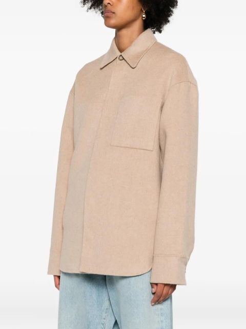 JW Anderson buttoned patch-pocket jacket - Neutrals