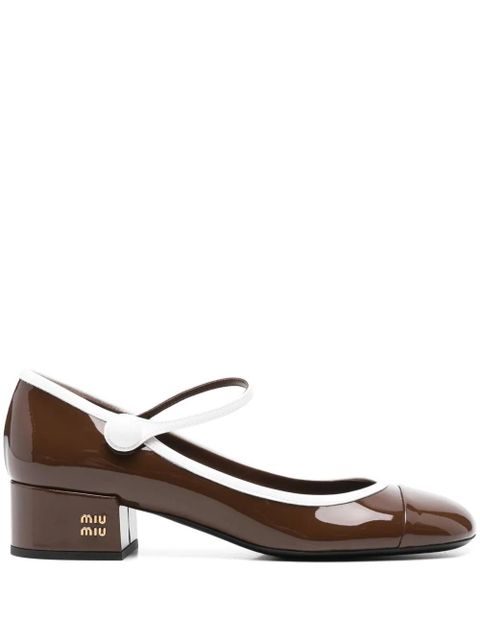 Miu Miu 35mm two-tone pumps - Brown - zdjęcie produktu nr 1