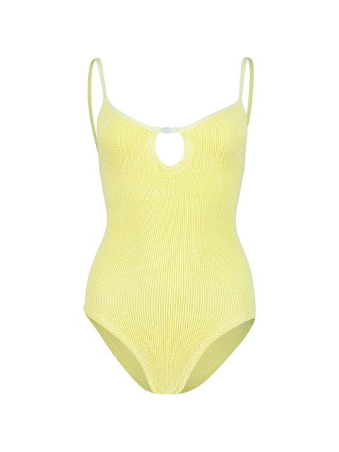 Hunza G Mia beaded crinkle swimsuit - Yellow - zdjęcie produktu nr 1
