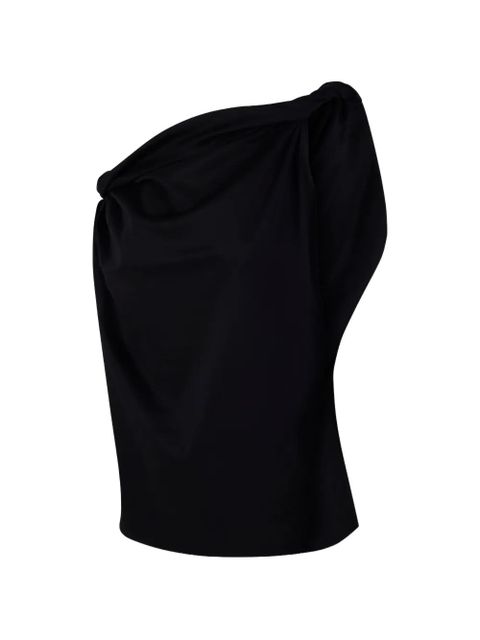 Róhe asymmetric sculptural top - Black