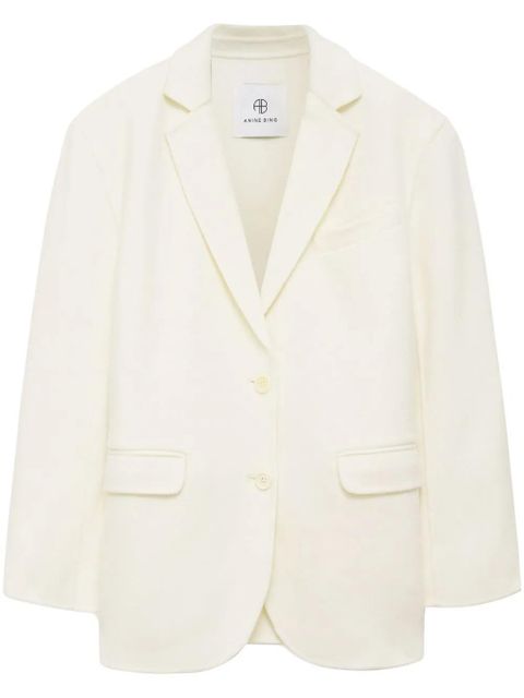 ANINE BING Quinn single-breasted blazer - White - zdjęcie produktu nr 1