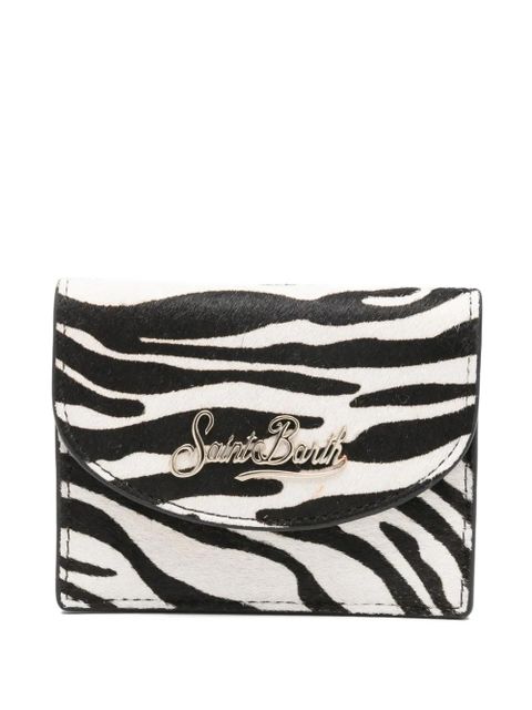MC2 Saint Barth Zebra Brushed Leather Wallet - White