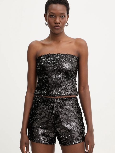 Haveone bluzka damska kolor czarny gładka RMA-P054 - zdjęcie produktu nr 1