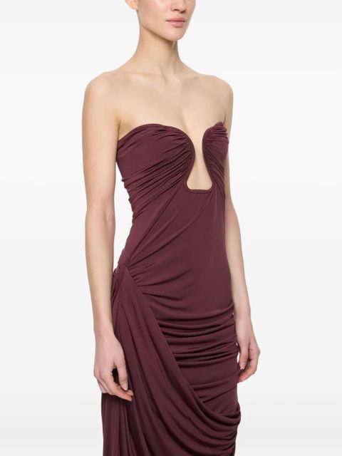 Paris Georgia draped maxi dress - Red