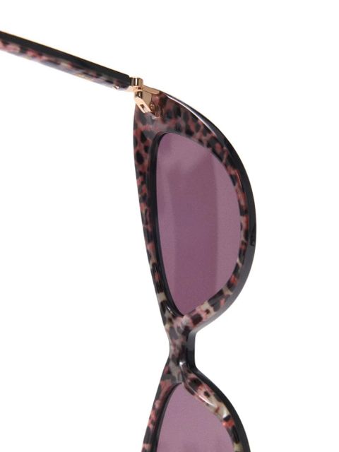 Maje animal-print cat-eye sunglasses - Black