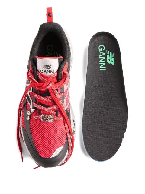 New Balance x Ganni Red FFT logo charm trainers